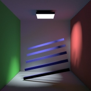 Sticks scene illuminated by a synthetic incident light field