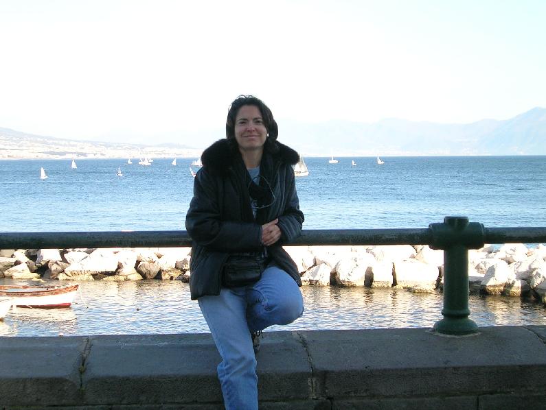 Anna with Naples Bay behind