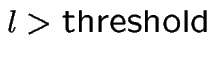 $l>\mbox{threshold}$