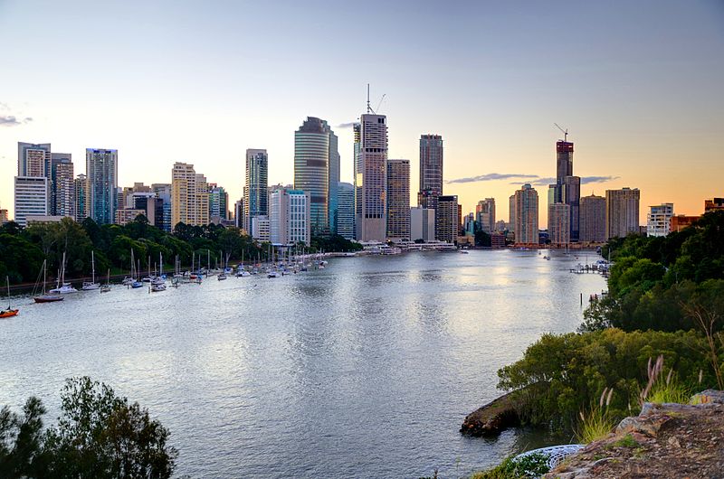 Brisbane as seen from Kangaroo Point.