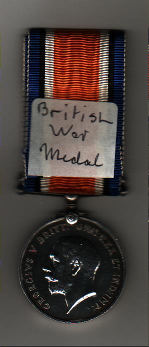 Captain B. J. Seeley 1914 1918 British War Medal