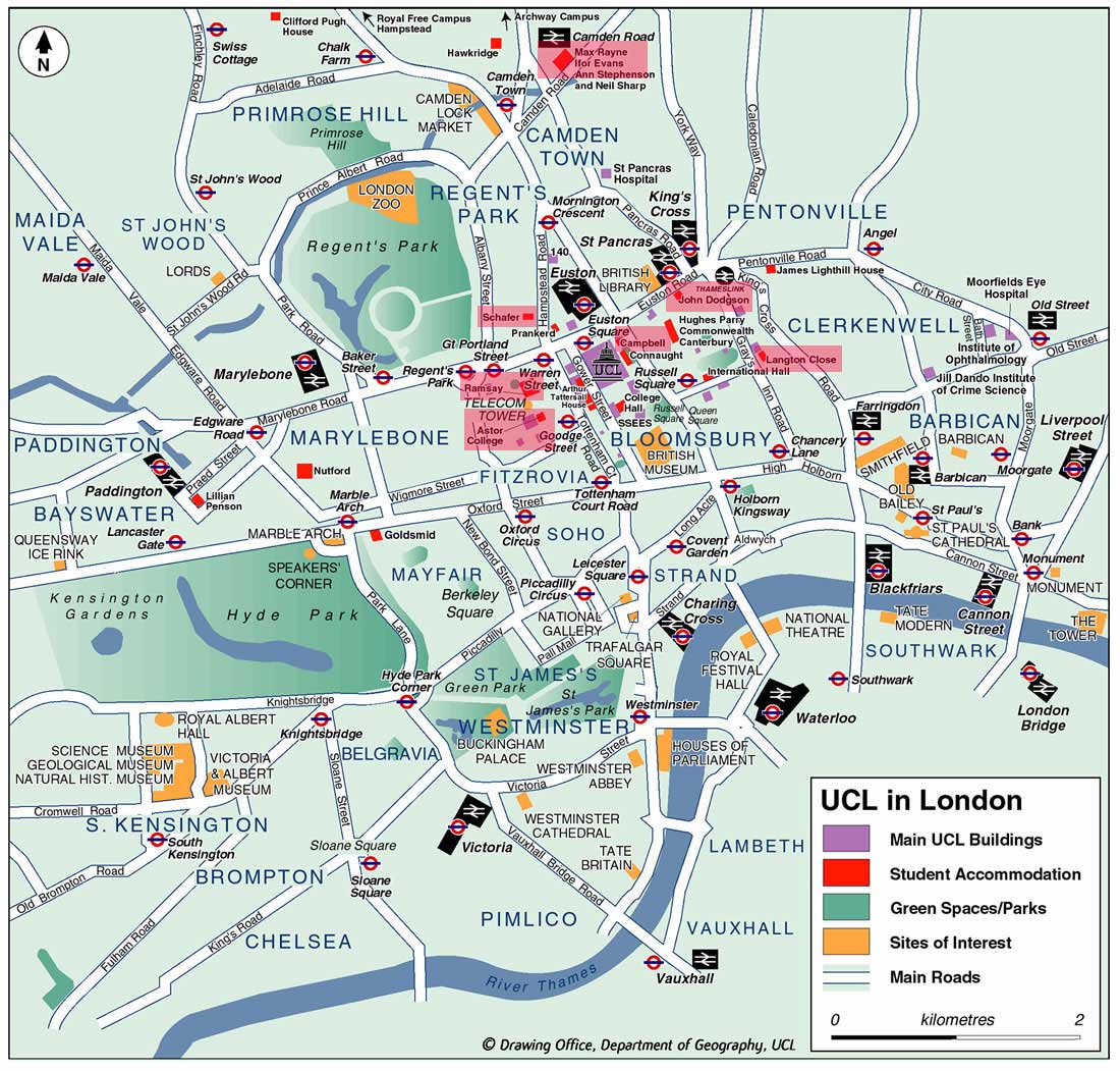 map of UCL