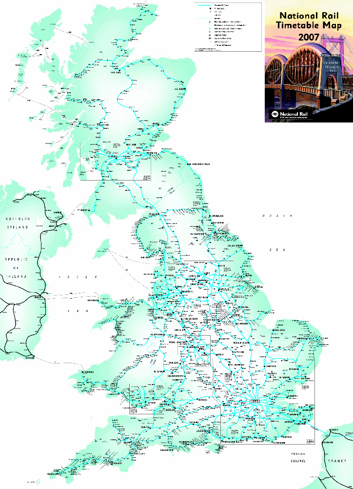 UK National Rail Map