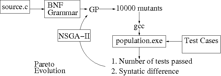 xfig schematic of combining NSGA-2 and GP